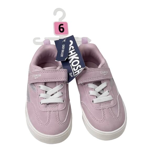 NEW Osh Kosh B Gosh Toddler Girls Fashion Sneaker SHOES Size 6 Purple Silver NWT - Picture 3 of 8